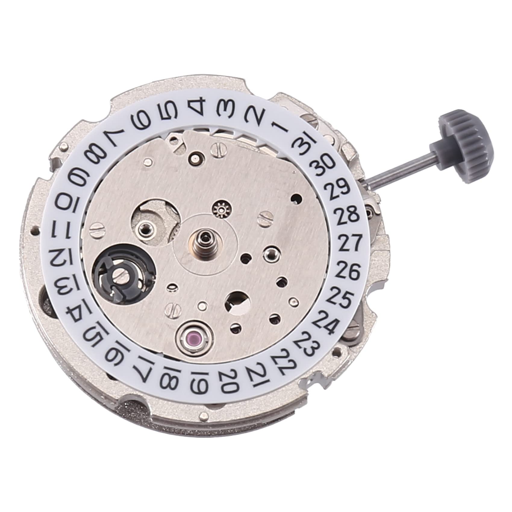 1 Stück 21 Schmuck Mechanisches Automatikwerk 3 Stunden hochpräzises Uhrwerk 8215 Metalluhr Silber
