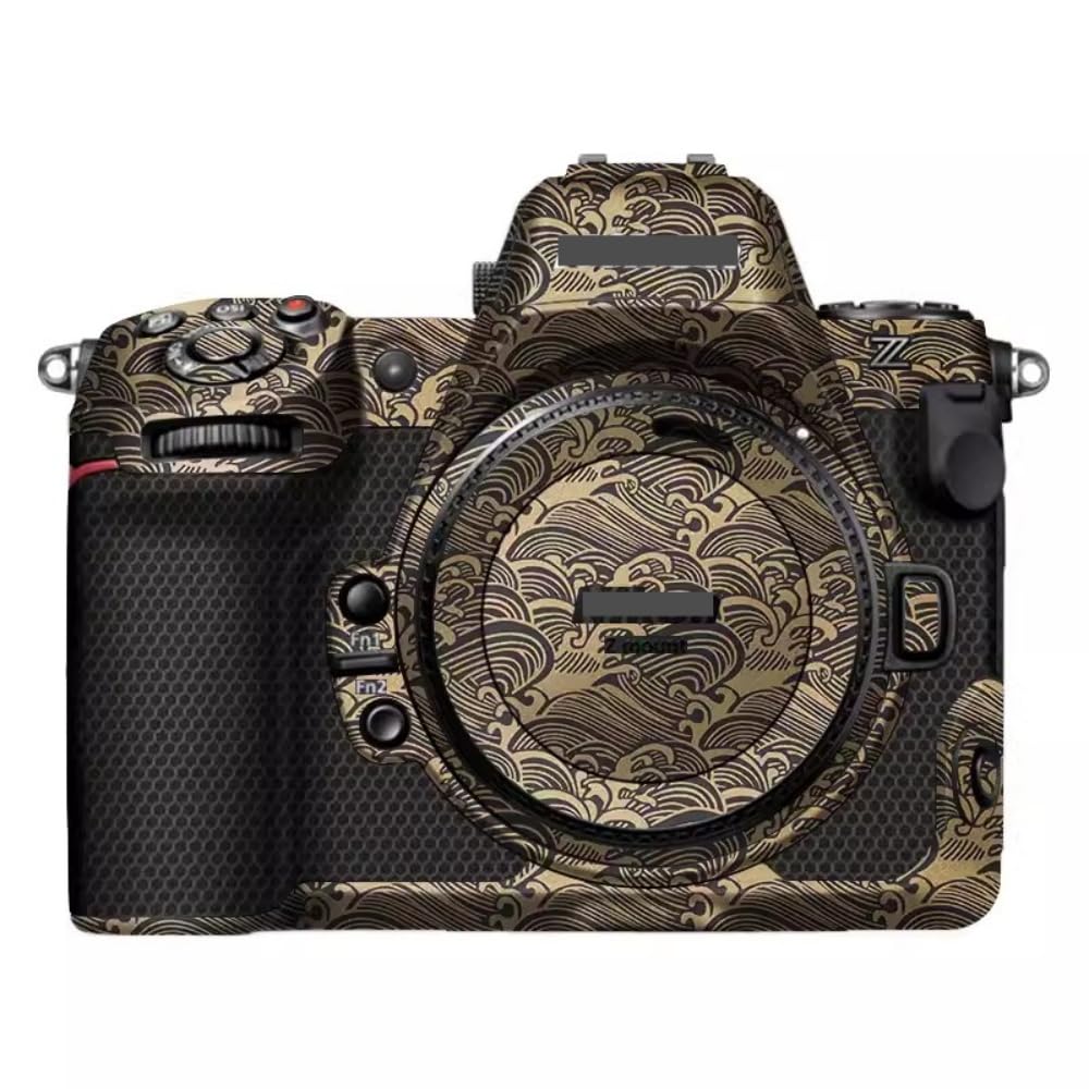 Z 8 Camera Decal Skin 3M Vinyl Wrap Film Body Protective Sticker Protector Coat for for Nikon Z8 (Wave Gold)
