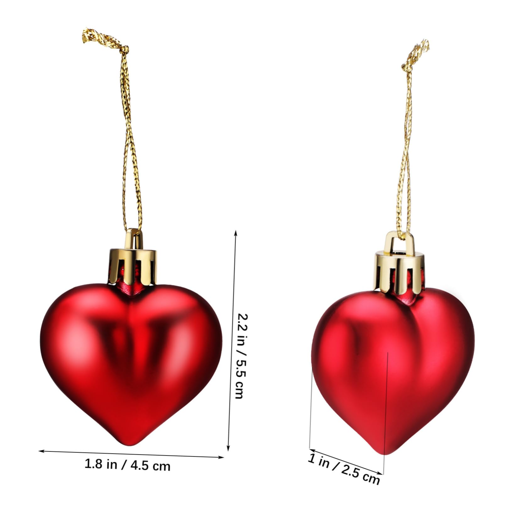 Cabilock 3 Juegos Colgante Bola Corazón Decoración De San Valentín Decoración San Valentín del Corazón del Día De San Valentín Ornamento del El Plastico 48 Uds * 3