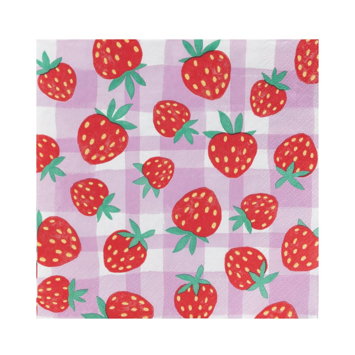 Talking Tables 20 x Strawberry Napkins for Tea Parties, Picnics, Wimbledon & Mother's Day | Summer Serviettes for Decoupage | Eco-Choice, No Plastic