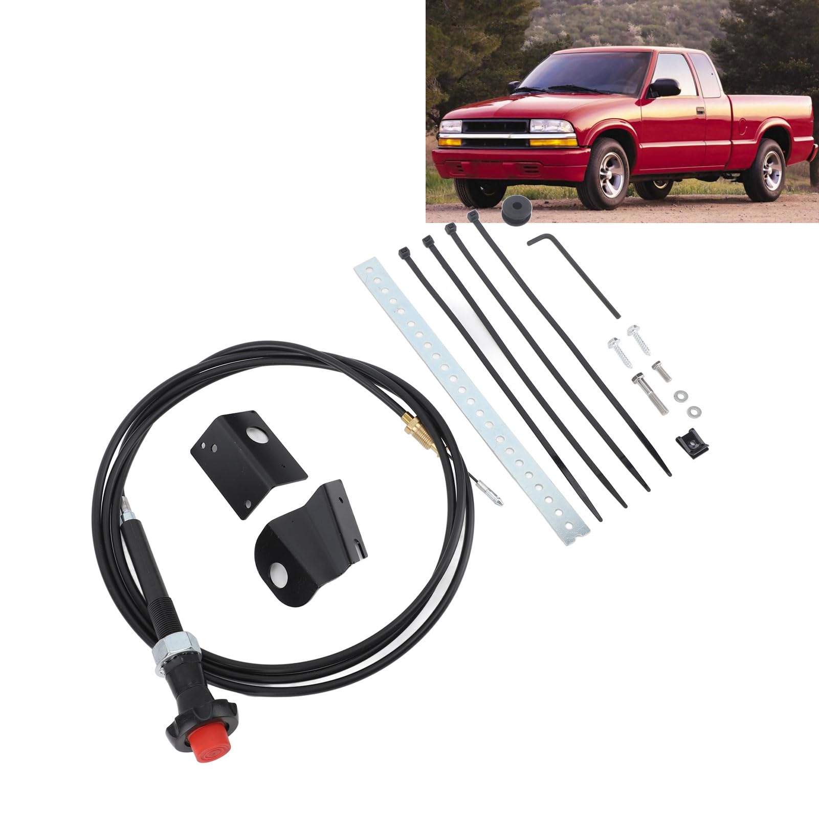 Drfeify Zestaw do Konwersji Rozłącznika Wału Osi Metal PSL500 Zestaw Blokady Linki Mechanizmu Różnicowego 18 szt. Wytrzymała Wymiana Kabla Wspornik Okablowania dla Chevy S10 Blazer S15 Sonoma Jimmy