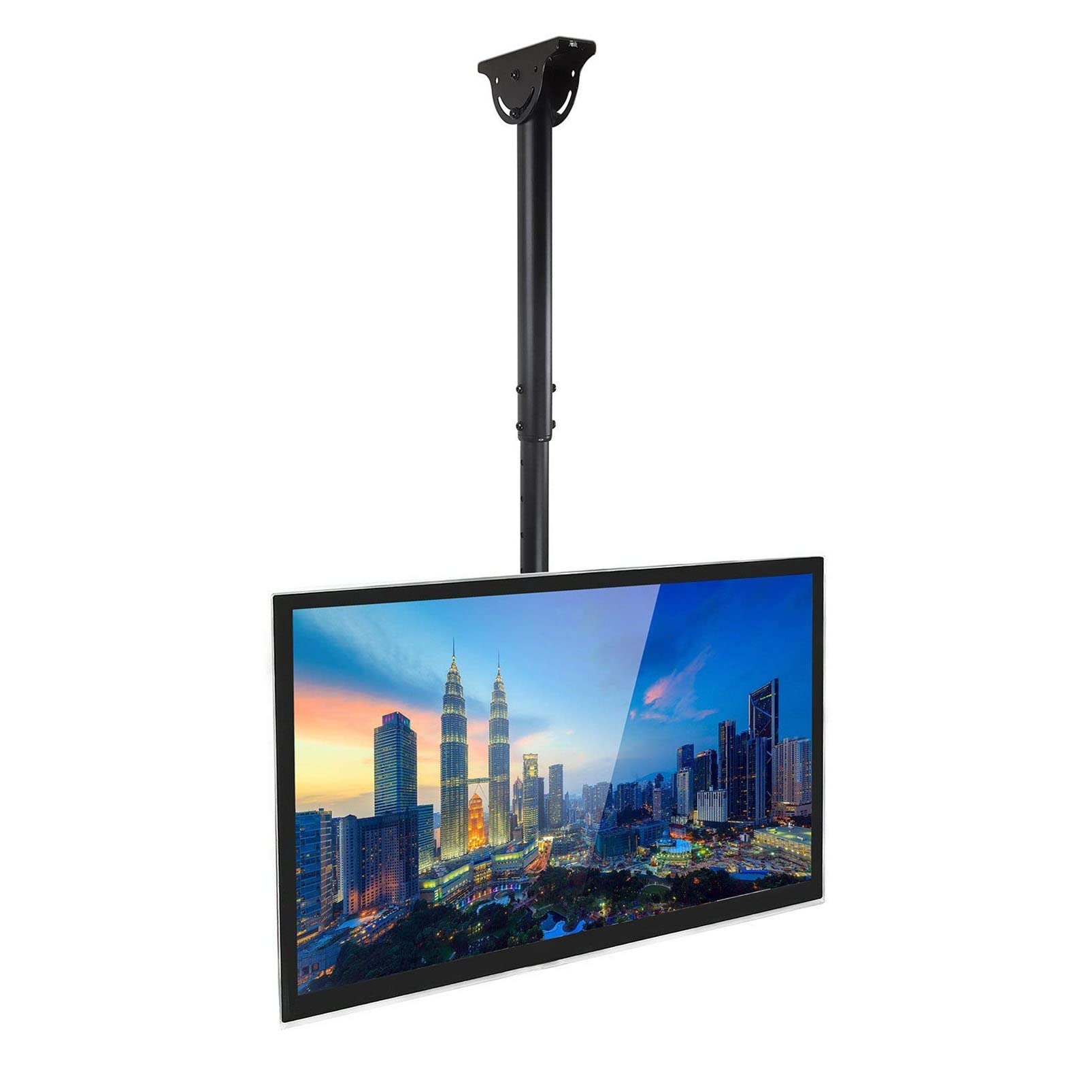 Uchwyt sufitowy do telewizora, regulowana wysokość, uchwyt ścienny do telewizora, pełny ruch obracany o 360 stopni, do płaskich telewizorów plazmowych LCD LED, OLED, pasuje do telewizorów o przekątnej