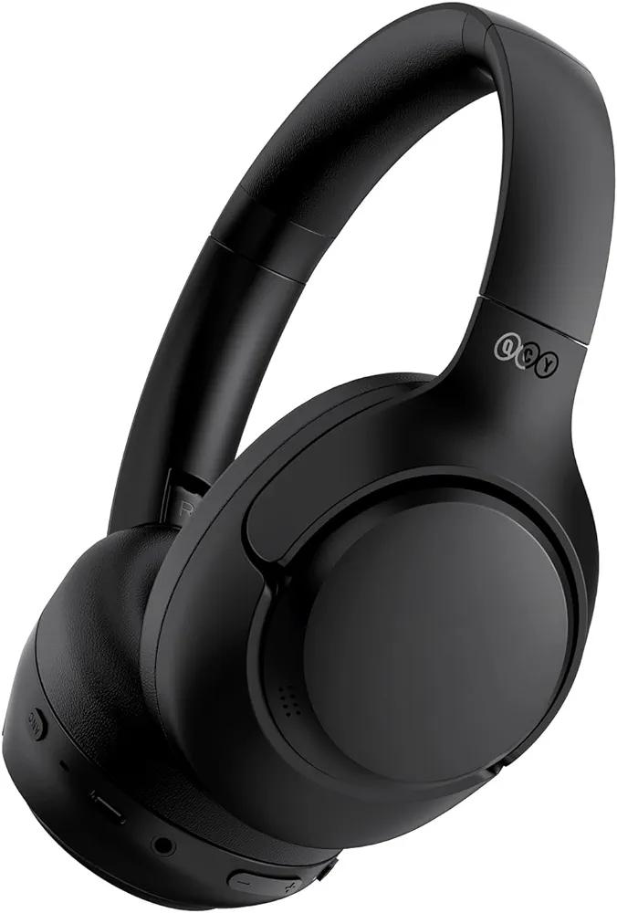 QCY H3 Cascos Inalámbricos Bluetooth 5.4 Diadema con Cancelación de Ruido Activa Híbrida, Hi-Res Audio, 60 Horas de Reproducción, Plegables Auriculares Over Ear Compatible con iOS/Android