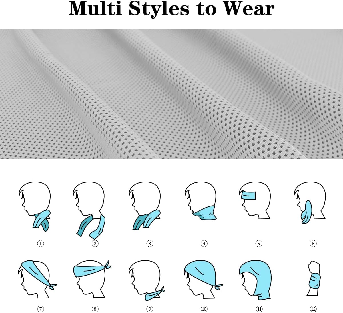 Cooling Towel,Vofler [4 Pack] Cool Towels Microfiber Chilly Ice Cold Head Band Bandana Neck Wrap (40"x 12") for Athlete Men Women Youth Kids Dogs Yoga Outdoor Golf Running Hiking Sports Camping Travel