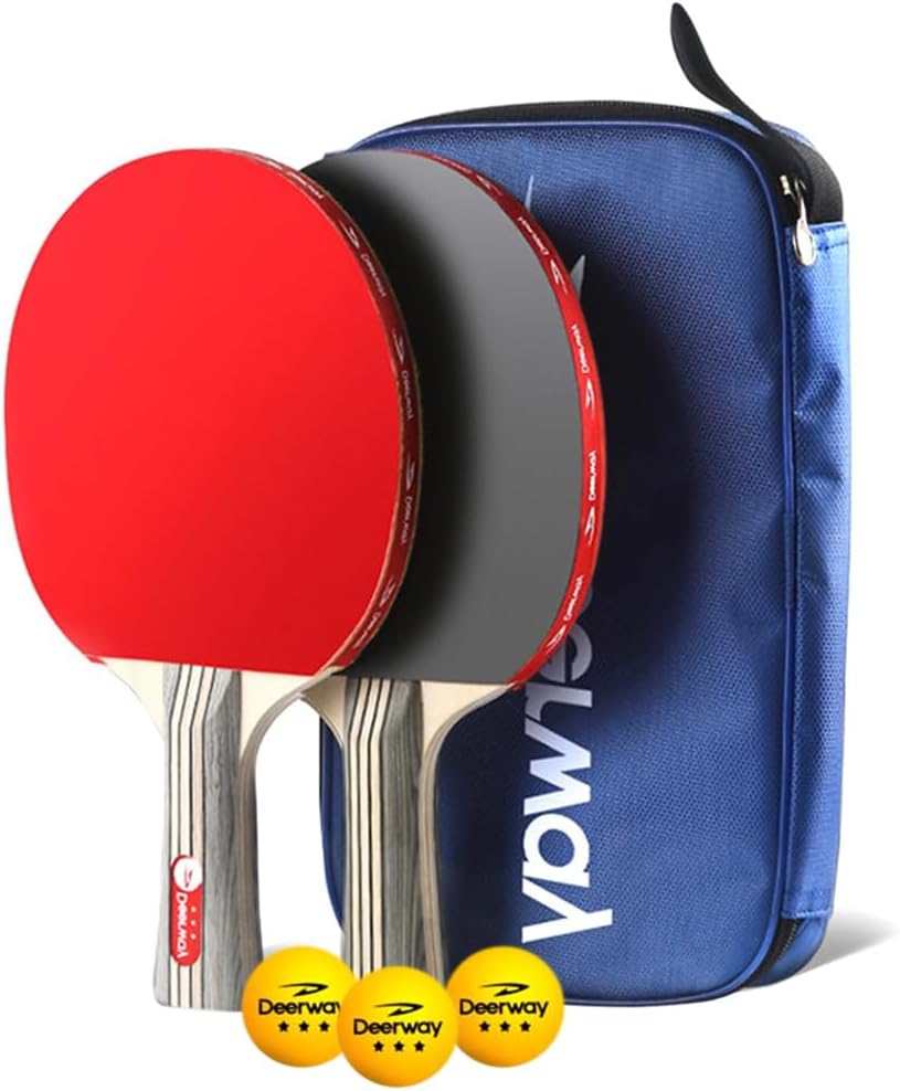 Proberos® 3 Stars Table Tennis Racquet Professional Table Tennis Bat Set, Storage Bag and 3 Ping Pong Balls, Portable Ping Pong Paddle Playset - pingpong Bats for Boys and Girls Beginners Gift