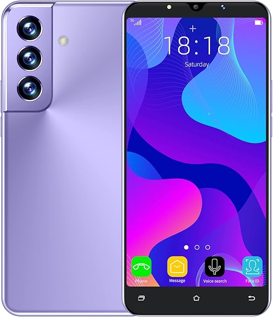  SIM-Free Mobile Phones Unlocked, ShaQx 4.5" Android Smartphones,Dual SIM,Dual Camera, 3G/GSM GPS/Wifi/Bluetooth Cell Phones (S21-Purple)