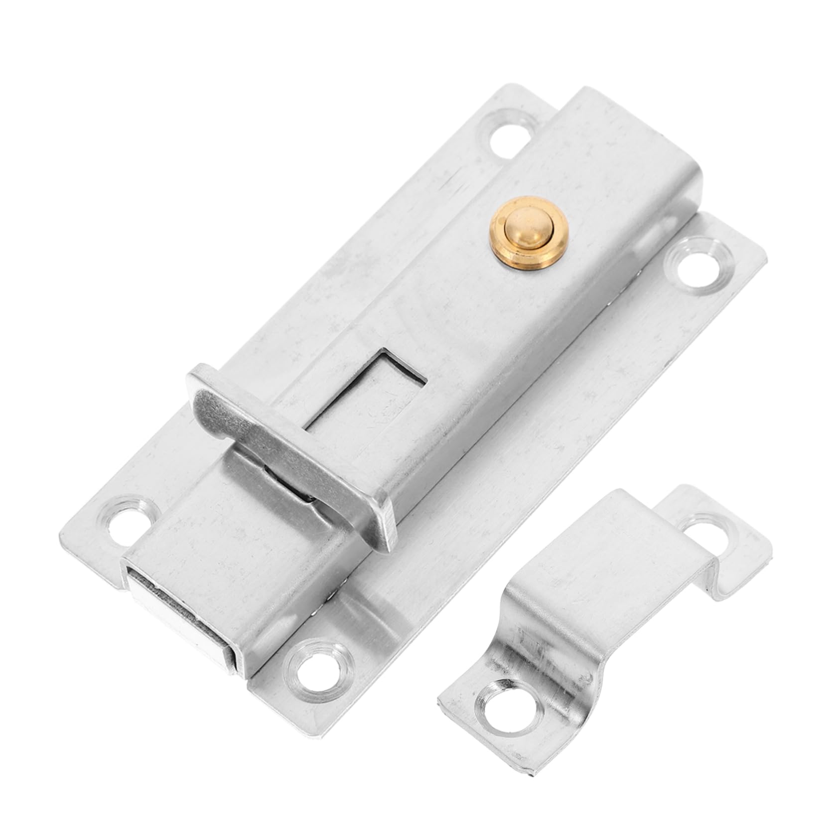 CIYODO Stainless Steel Pin Restroom Door Lock Door Buckle Bathroom Stall Door Latch Bathroom Door Bolt Lock Bathroom Stall Lock Bathroom Stall Latches Security Door Locks Silver