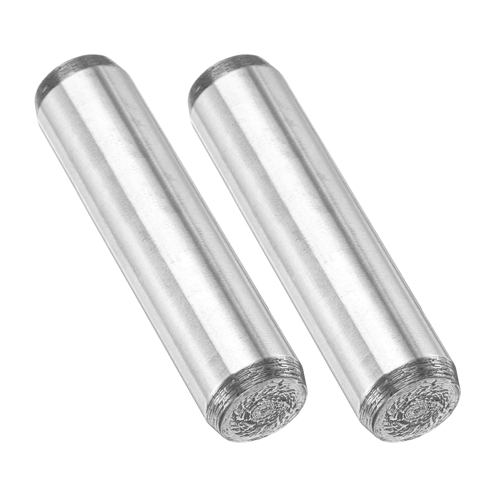 PATIKIL 2 Pcs Carbon Steel Dowel Pins, 1/2" x 2" Round Steel Metal Rods, Silver