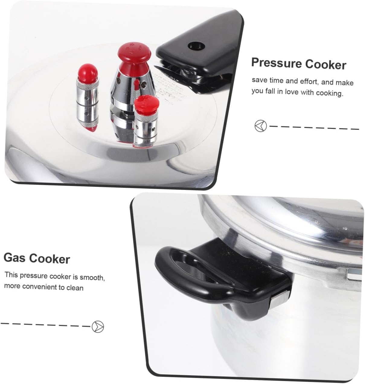 Home Pressure Cooker with Composite Bottom Conduction High Pressure Pot for Gas Stove and Induction Cooker Compact for Households and Quick Cooking