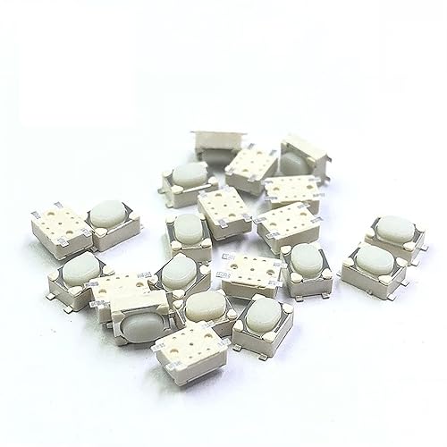 Miniatura 6 de Botón de interruptor de encendido, 20 piezas de 0.126 x 0.165 x 0.098 in dentro de publicadoSMD 12V 50MA, interruptor de botón de metal táctil,
