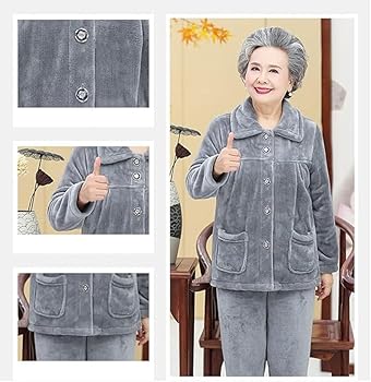 Amazon | [kzzkoo] 冬パジャマ レディース 部屋着 上下セット