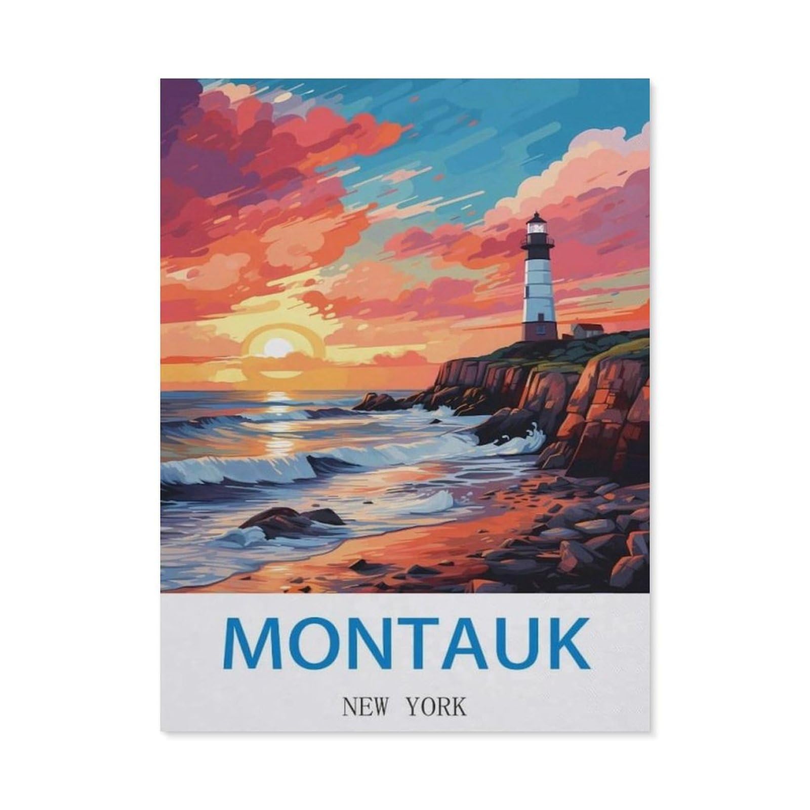 BEAYODKP 5D Diamond Painting Kits，Montauk New York（30 x 40 cm）