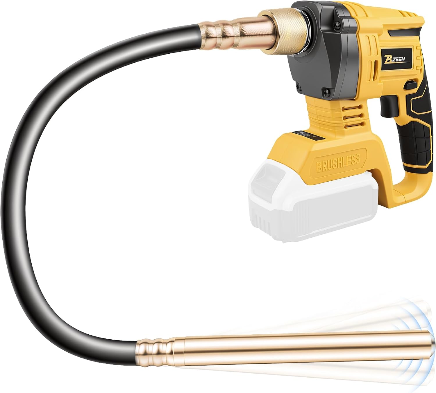 Cordless Handheld Concrete Vibrating Tool Compatible with Dewalt 20V Battery, 650W 7000RPM Electric Vibrator with 3.9Ft Shaft Rod, Portable for Remove Air Bubbles & Mix Concrete (Battery Not Included)