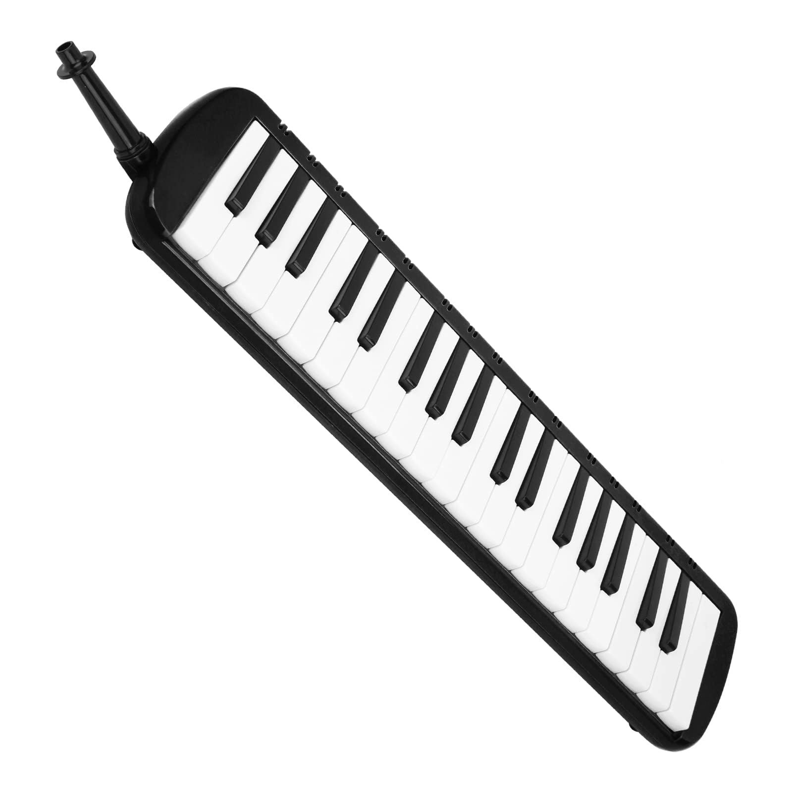 Melodica 37 Tasten Tastatur Melodica Blasmusikinstrument für Anfänger Professionelles Training mit Einfacher Installation(schwarz)