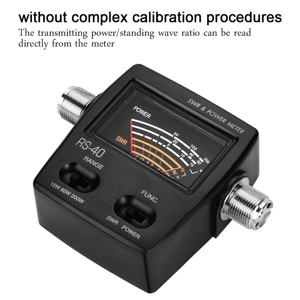 SWR/Misuratore di potenza, 200W Mini segmento UV VHF UHF ad onda stazionaria e misuratore di potenza, misuratore di onde stazionarie per radio bidirezionale Radio bidirezionale
