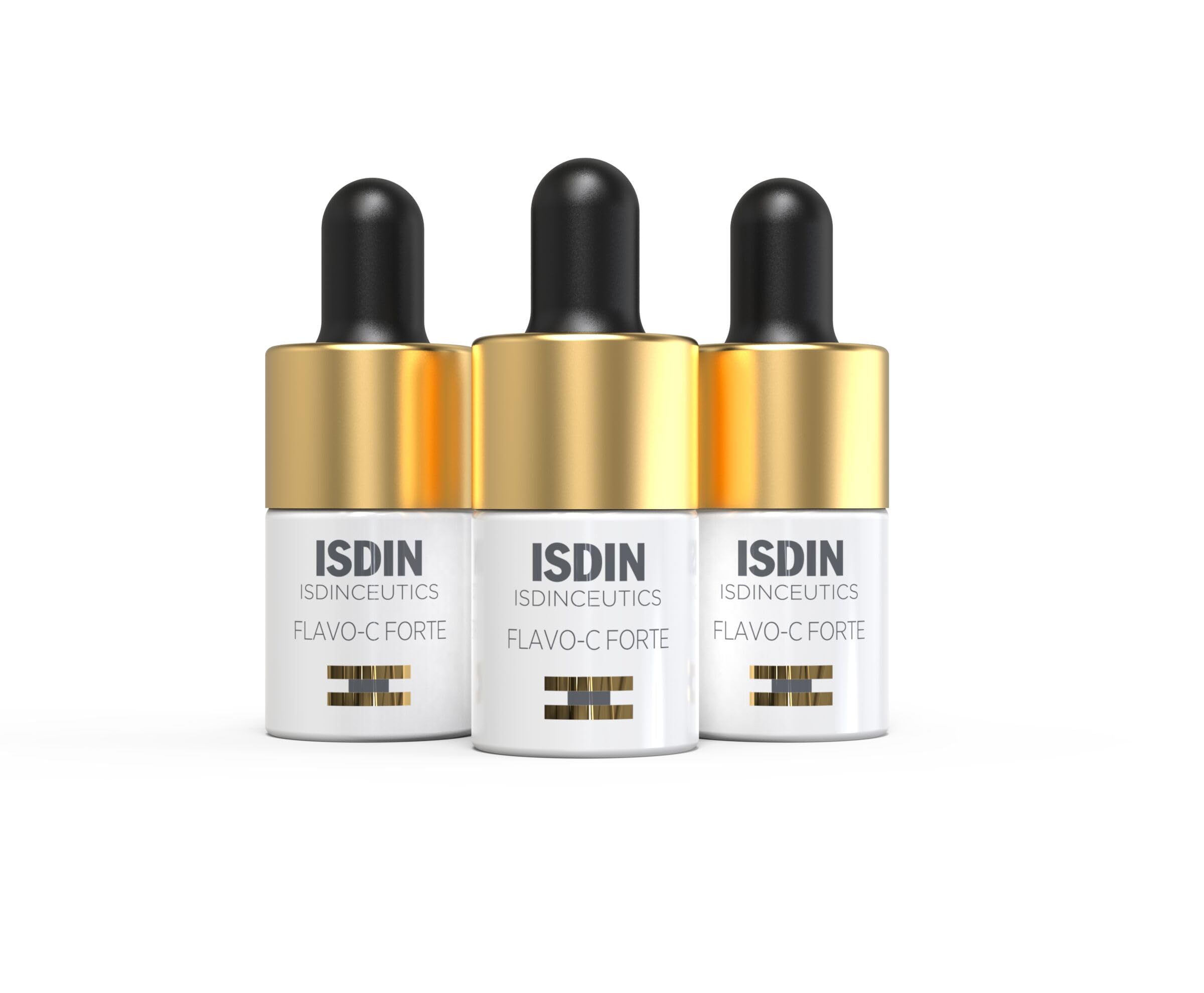 ISDIN Isdinceutics Flavo-C Forte | Sérum facial intensif avec 15% de vitamine C pure et fraîche qui revitalise, éclaircit et aide à réduire les signes de fatigue de la peau