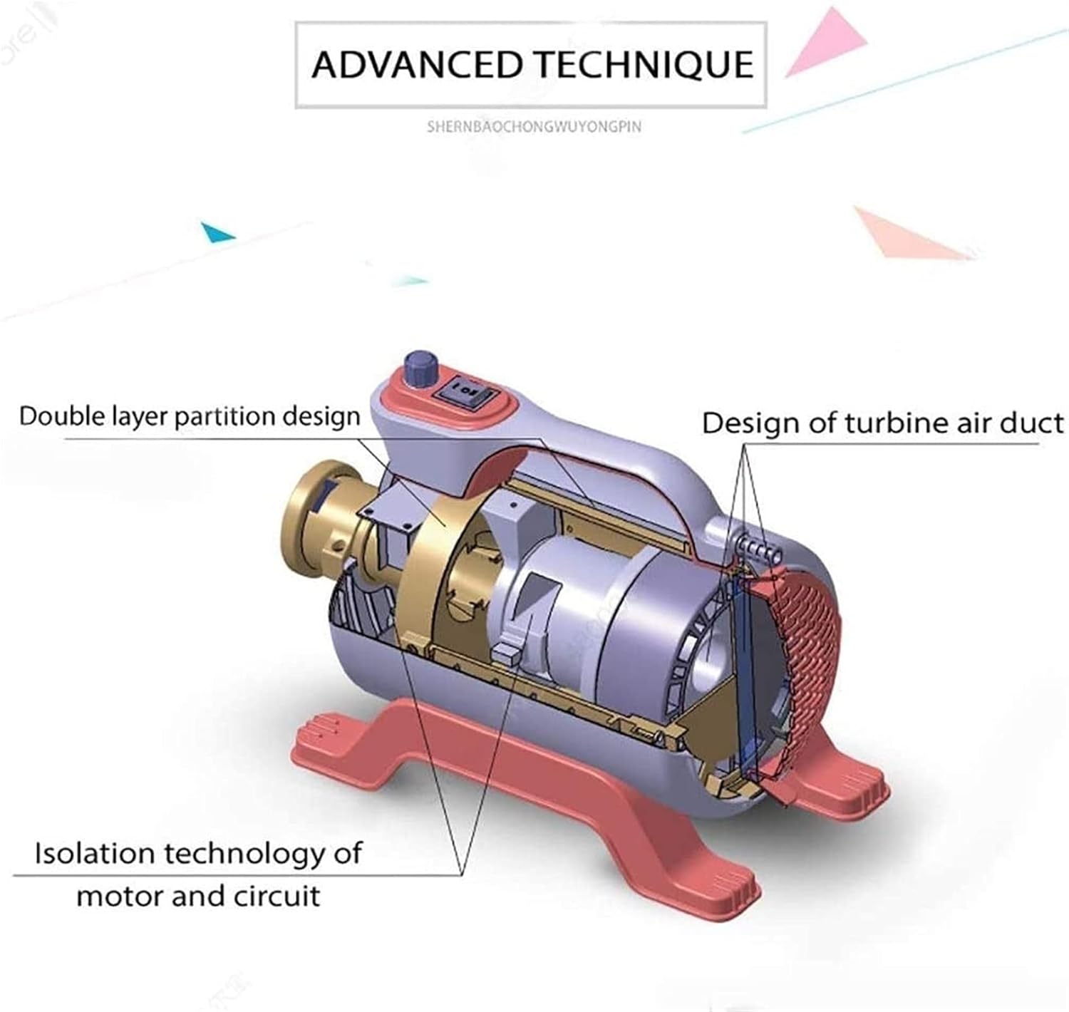 Dual-Motor pet Water Blowing Machine for Cats and Dogs high-Power Silent Blowing Dryer for Large Medium and Small