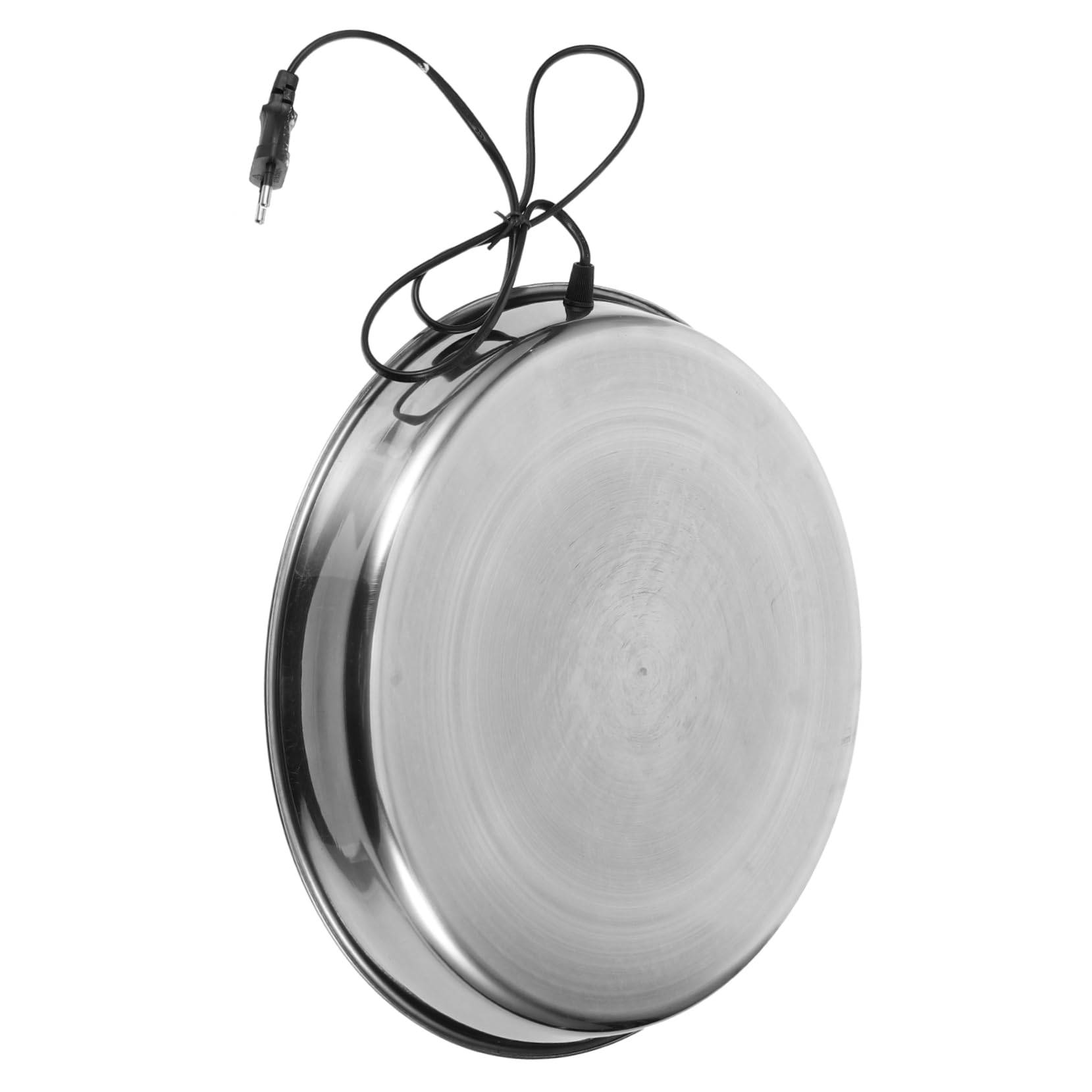 Milisten Base Calefactora de Acero Inoxidable Calentador de Agua en Invierno Resistente al Óxido y Enchufe Eu de 38 Cm para Bebederos de Aves de Corral