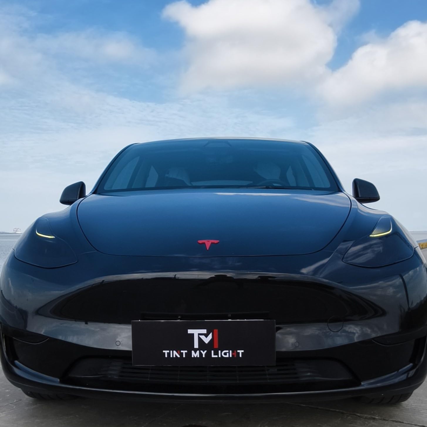 Smoked Acrylic Light Covers for Tesla Model 3 (2016-2023) & Model Y (2021+) (Head Light Covers)