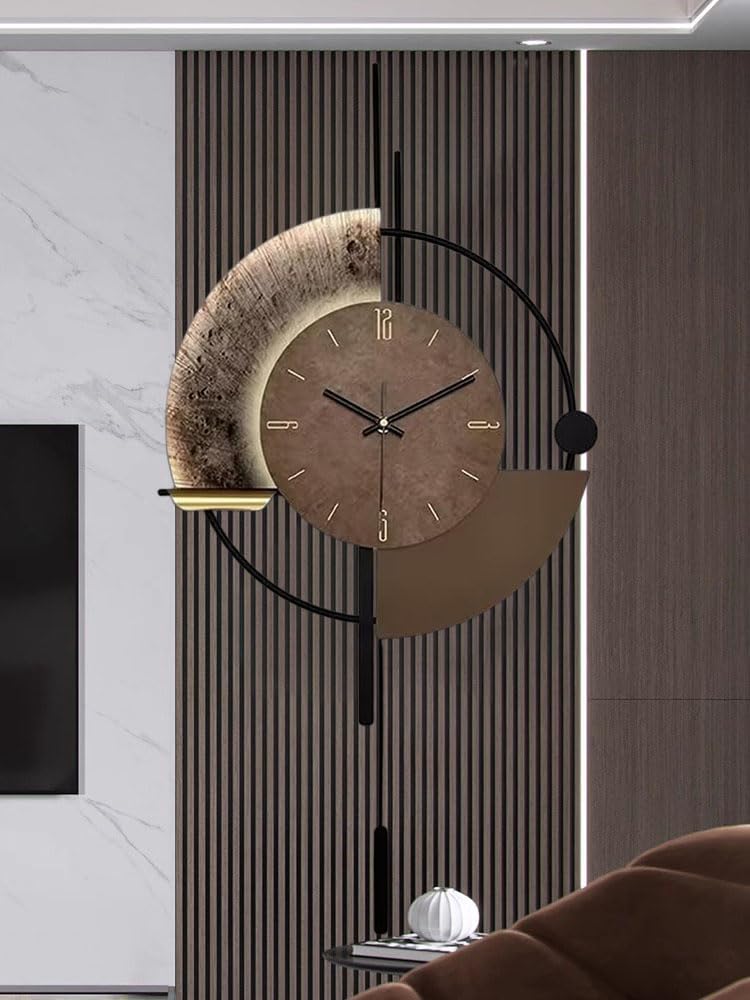 SIN&MI Wall Clock,Decorative Wall Clocks with Pendulum,Silent Quality Quartz Clock Battery Operated,Large Clock for Living Room,Kitchen,Home,Bathroom,Bedroom Wall Decor,16.5 * 31.5inch
