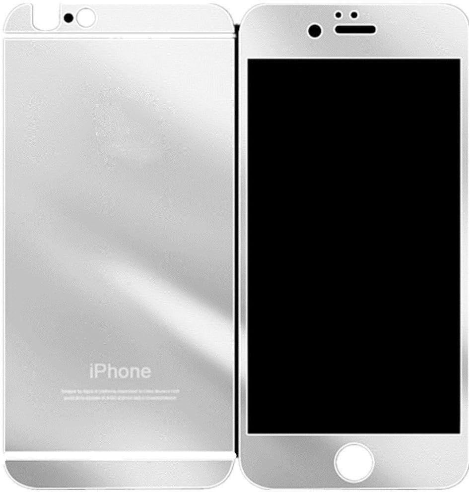 Iphone 6 Plus Screen Protector,u-win(tm) Electroplating Mirror Effect Front Screen & Back Tempered Glass Screen Protector Film Whole Body Protection Anti Scratches for Iphone 6 5.5 Inch (Silver)