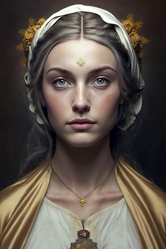 Kit de pintura de diamantes para niña religiosa, pintura de diamantes con figuras florales, kits de arte de cristal de diamante redondo completo