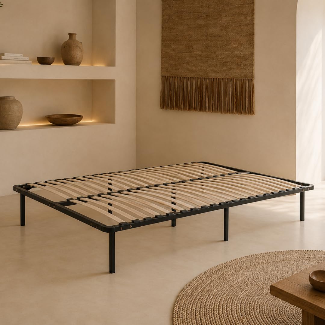 SKU- Rete a doghe 180 x 200 cm su gambe per letto matrimoniale