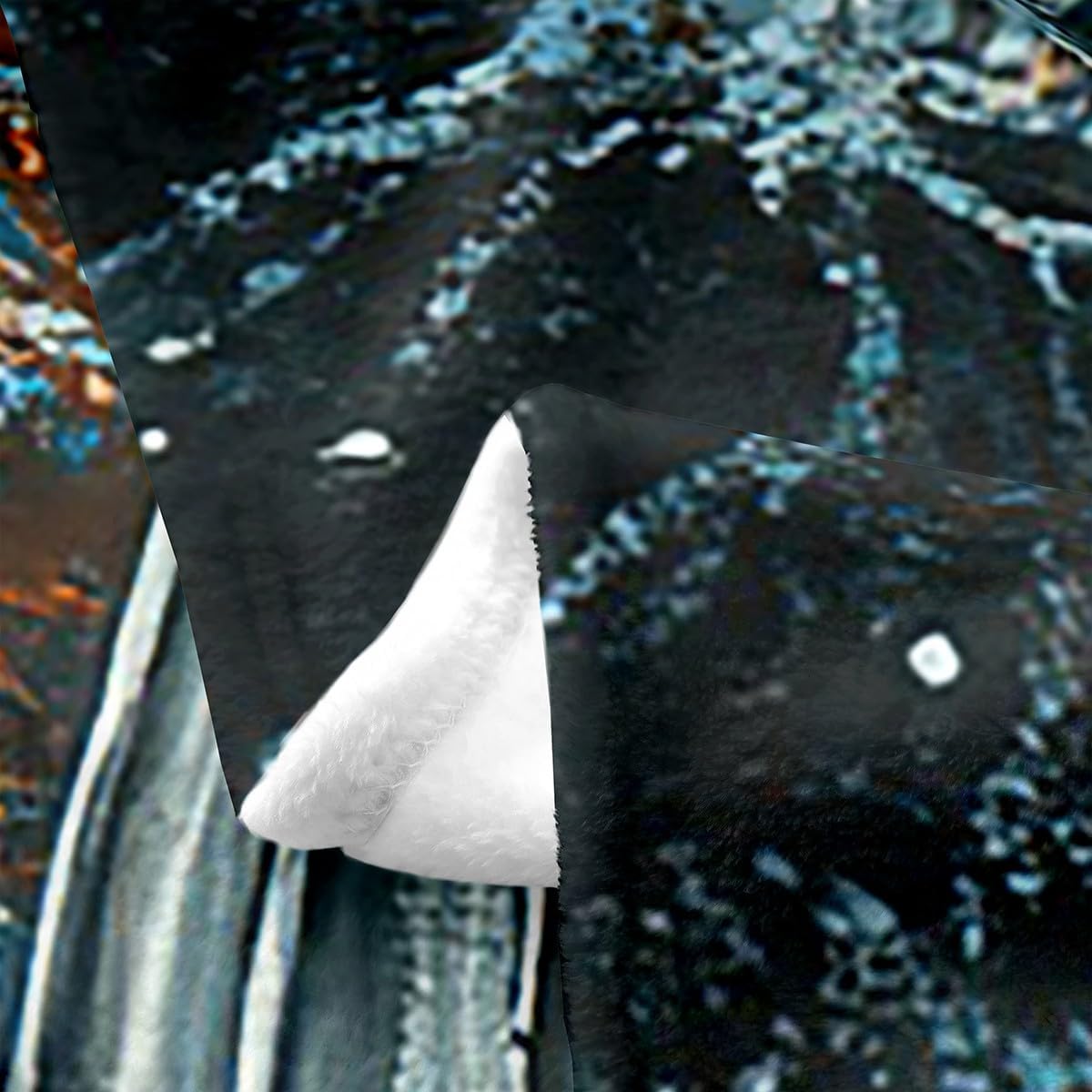 Castle Fairy Dragon Wolf Fleece Blanket 3D Western Wildlife Blanket for Kids Teens Present Magical Jungle Animal Throw Blanket Mysterious Moon Night Queen 90x90 Inch Living Room Decor Flannel Blanket