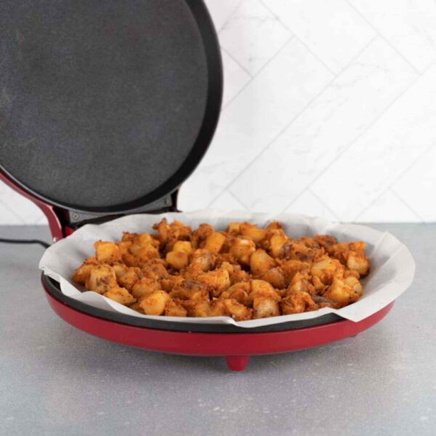 VeZee's Paper House 14" Round Silicon Coated Non Stick Parchment Paper Sheets Fit Right into your Pizza & Cake Maker: 100 Sheets