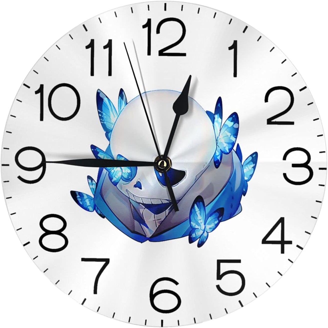 Amazon.co.jp 壁掛け時計 ウォールクロック 置き時計 アンダーテール サンズ 蝶々 直径25cm インテリア 壁かけ時計