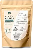Argila Branca 50g - 100% natural - Uso cosmético/rosto, cabelo e corpo