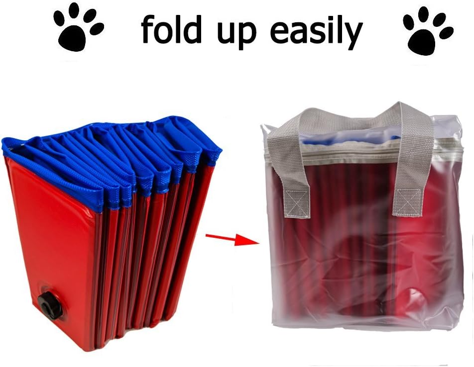 GRULLIN Pet Swimming Pool Portable Foldable Pool Dogs Cats Bathing Tub Bathtub Wash Tub Water Pond Pool (48by12inch)