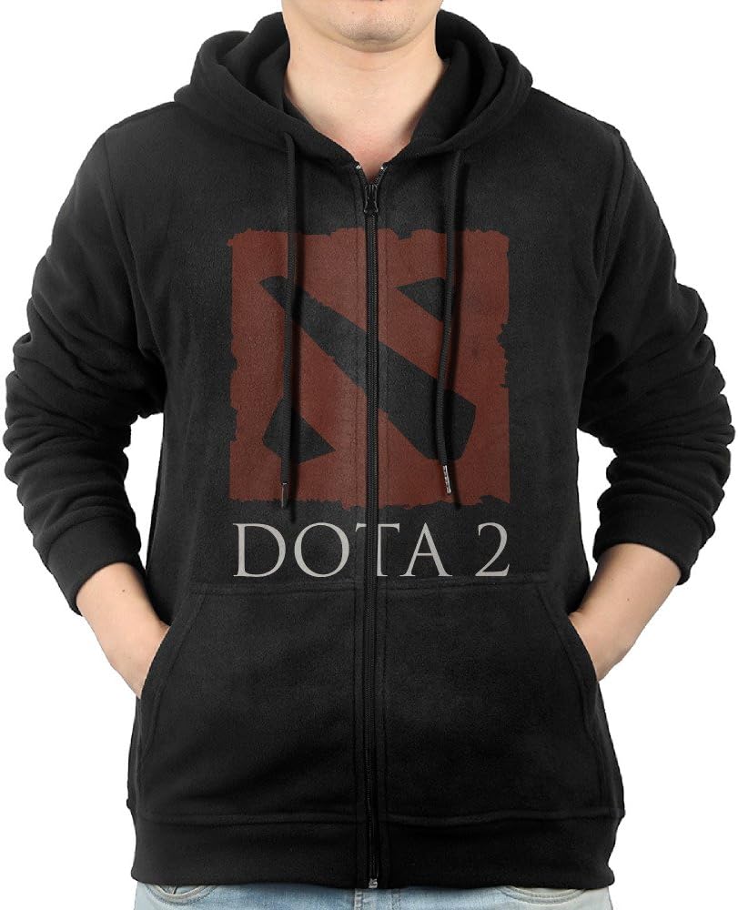 Men Dota 2 Vector Game Logo Hoodie Pullover Zip Up