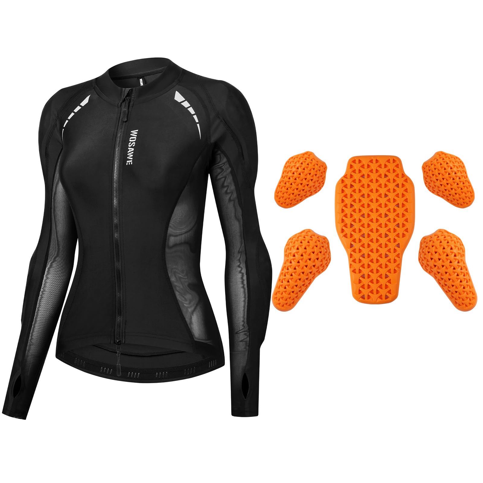 Lixada Chaqueta blindada de Motocicleta, Chaqueta de Moto para Mujer con protección y certificación CE2, Chaqueta de Malla de Alta Visibilidad para Mujer, Chaqueta de Moto de Malla, Chaqueta blindada