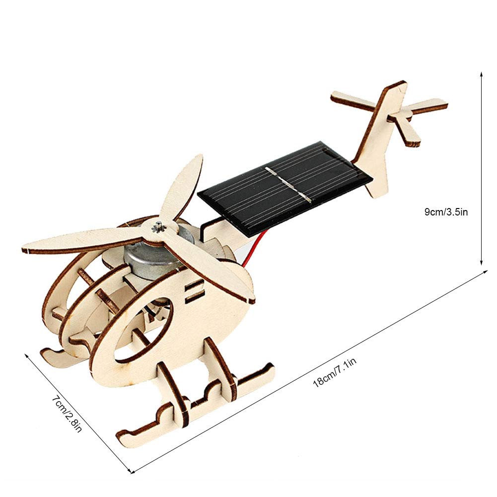 Gegong Kit Artigianato per Bambini per Bambini a Aereo in Legno educativo aderoperato Solare per Bambini
