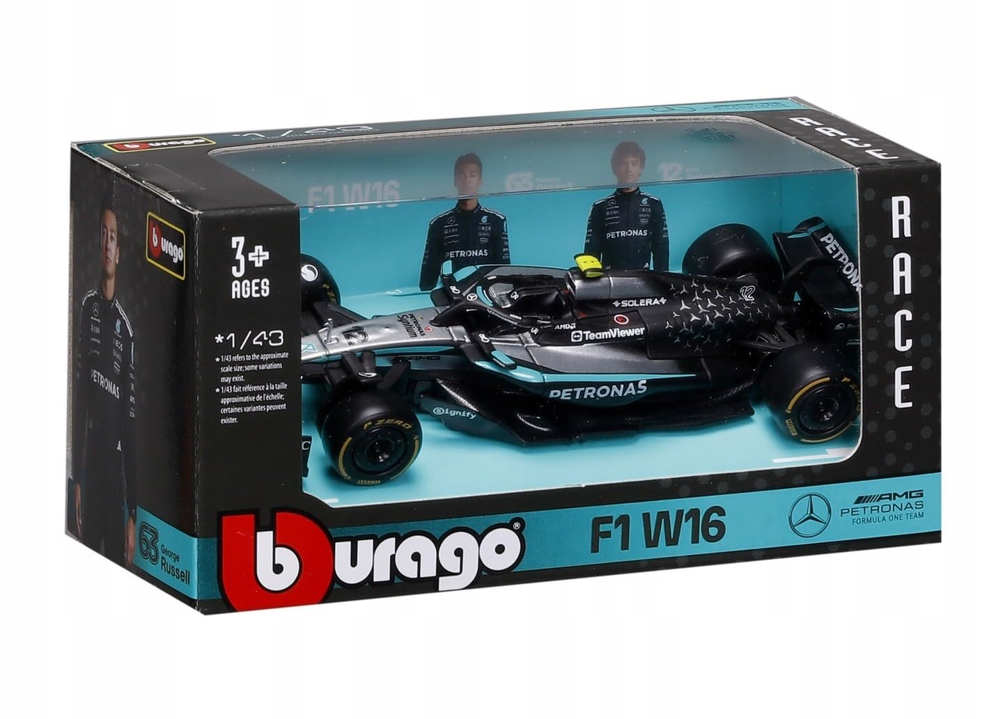 Bburago F1 Mercedes-AMG W16 2025#12 Antonelli 1:43 Scale Diecast