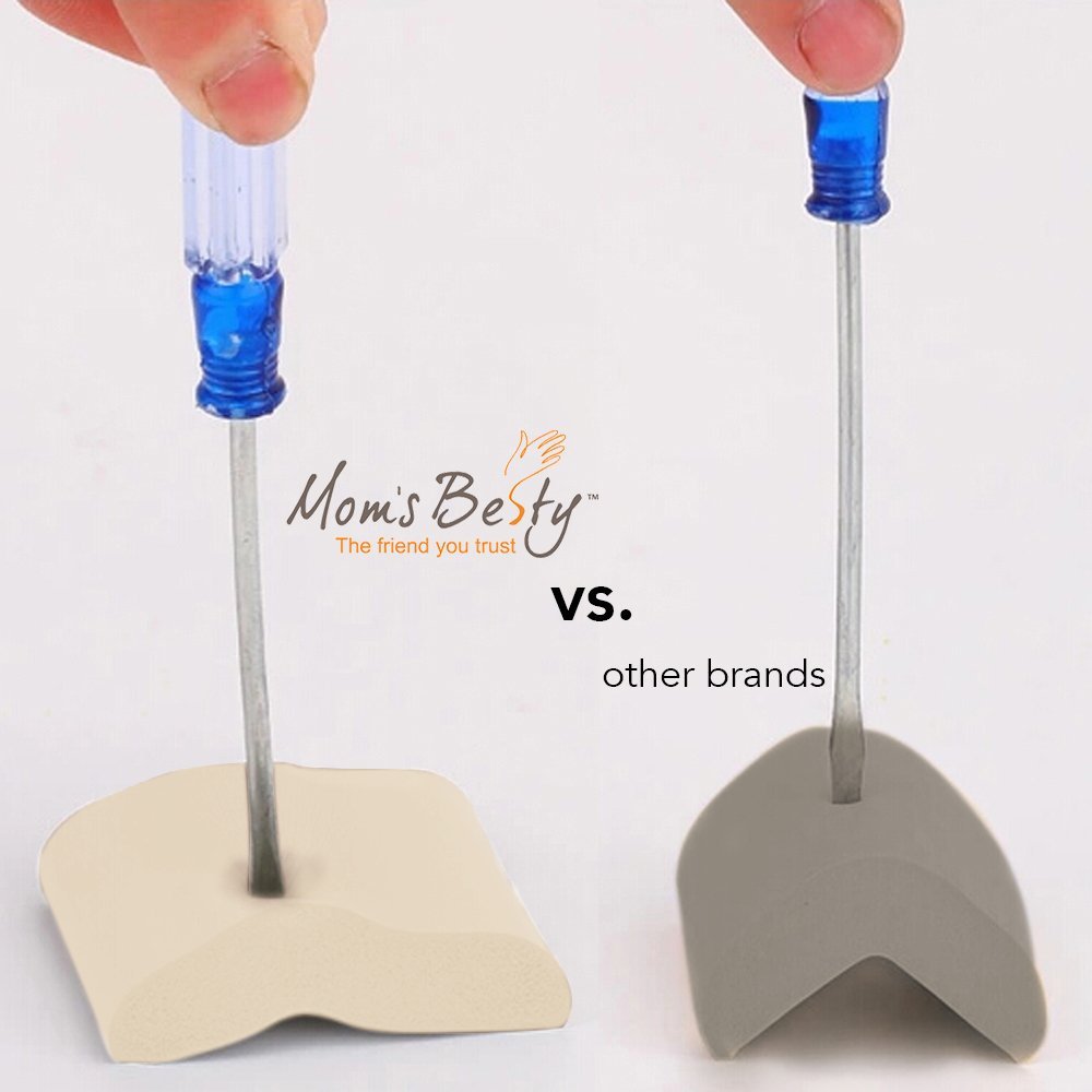 Mom's Besty - Juego de protectores de seguridad para niños y defensas para muebles, Marfil blanco