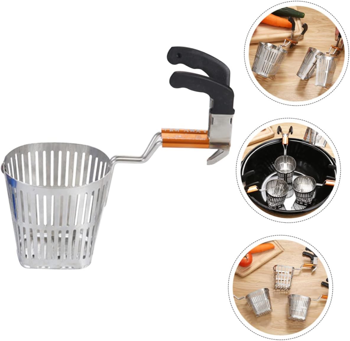 Ciieeo 2pcs Hot-pot Colander Food Strainer Basket for Cooking Vegetables and Meat to Clean for Home Kitchen Use