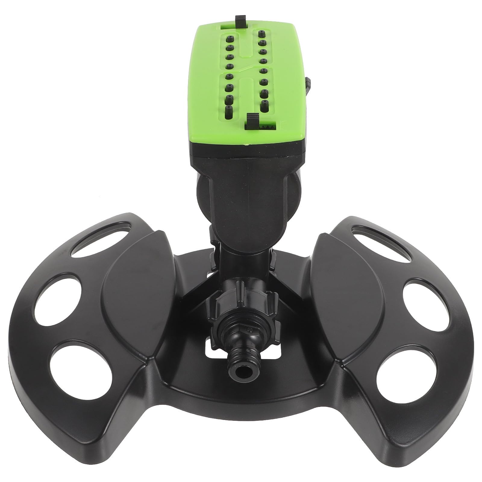 Toyvian Aspersor de Césped Oscilante Automático 16 Orificios de Plástico para Jardín, Área de Riego Ampliada y Ángulo de Pulverización Ajustable Adecuado para Mantenimiento de Césped
