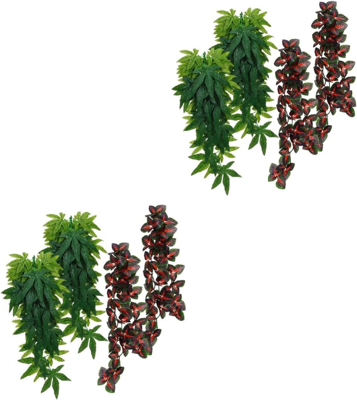 8pcs Hanging Fake Vines for Reptile Terrariums Lifelike Climbing Plants Cups for Tank Habitat Decor for Lizards Snakes and Aquatic Pets