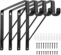 Vista 9 de Soporte de barra de armario resistente de 10.8 x 10.8 pulgadas, soporte de barra de armario de ángulo recto para revivir tu barra flácida