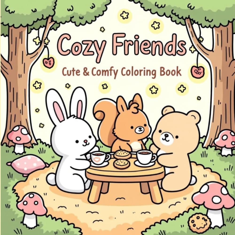 Cozy Friends: Cute & Comfy Coloring Book