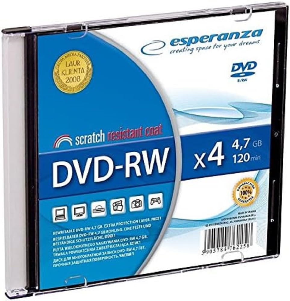 Esperanza DVD-RW Slim Jewel Case 4,7 Go 4X