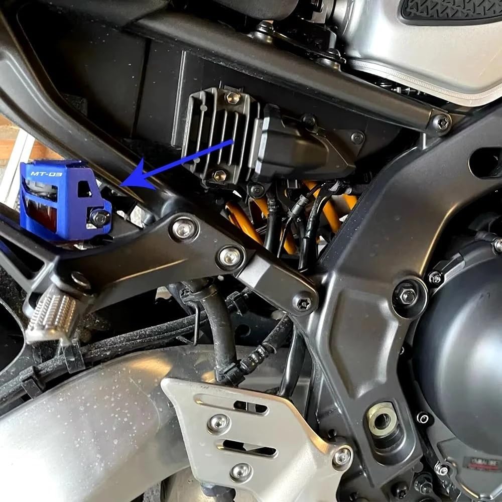 Rear Brake Fluid Reservoir Safeguard for MT03 MT-03 2015-2024 2023 2022 2021 Motorcycle Front Rear Brake Fluid Cylinder Master Reservoir Cover Oil Filler Cap