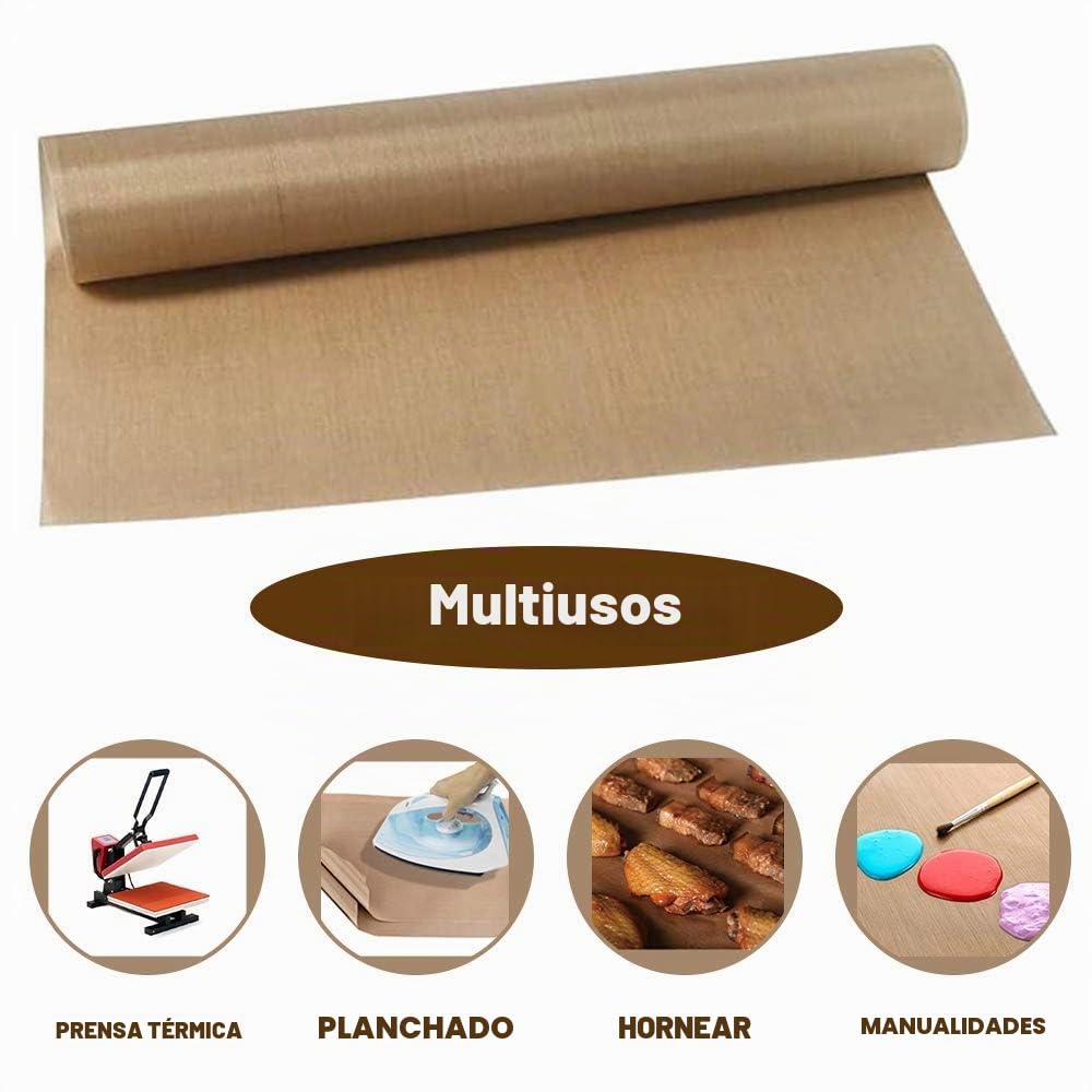MR.R Paquete de 10 láminas de teflón PTFE antiadherentes de 16 x 24 pulgadas, 0,11 mm, reutilizables para transferencia de prensa de calor, hornear, cocinar, planchar, imprimir