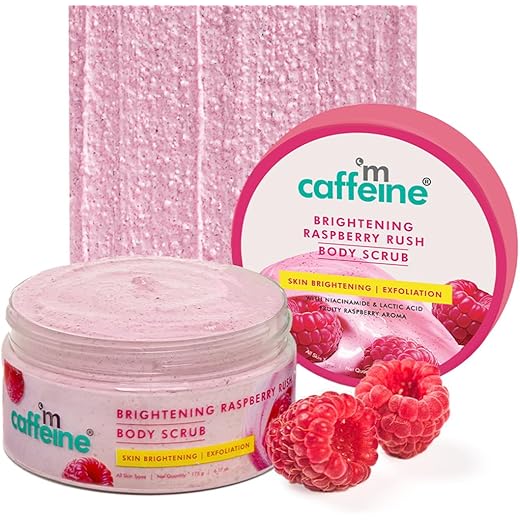 mCaffeine Raspberry Scrub Brighten 175g