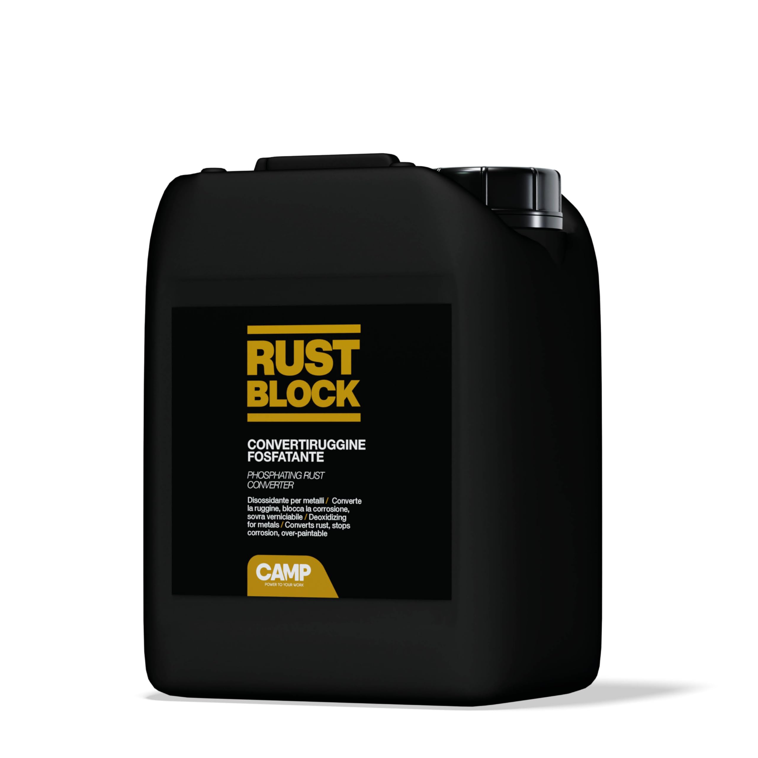 CAMP Rust Block Convertisseur de rouille phosphatant - Convertisseur de rouille à action désoxydant et polissant, antirouille prêt à l'emploi à haute imperméabilité, restaure les surfaces en fer et