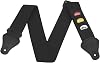 TIGER STP4-BK Guitar Strap with Plectrum Holders Black