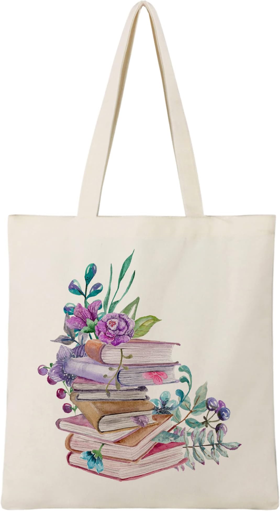 BeeGreen 12 oz Canvas Tote Bag Aesthetic Tote Bag for Women Teacher Shopping Gift Bag for Mother's Day