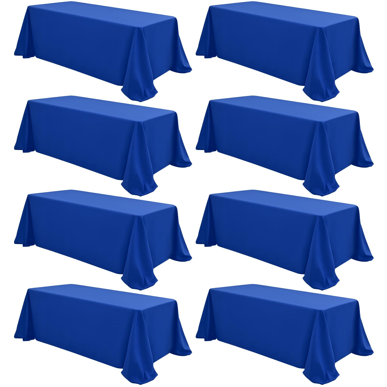 テーブル用品 sold Amazon.com: 8 Pack Rectangle Tablecloth,90 x 132 inch Royal Blue